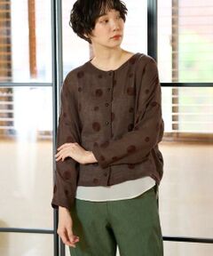 GIANNI LO GIUDICE / ジャンニ・ロ・ジュディチェ シャツ・ブラウス | [洗える]からみ織りドット刺繍ドルマンブラウス