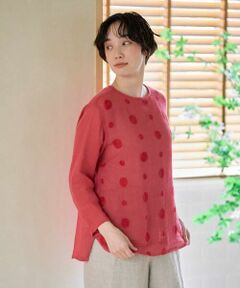 GIANNI LO GIUDICE / ジャンニ・ロ・ジュディチェ シャツ・ブラウス | [洗える]からみ織りドット刺繍プルオーバーブラウス