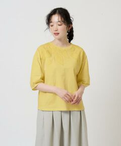 GIANNI LO GIUDICE / ジャンニ・ロ・ジュディチェ カットソー | [洗える]ボタニカル刺繍天竺カットソー