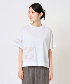 GIANNI LO GIUDICE / ジャンニ・ロ・ジュディチェ カットソー | 【洗える】コットン天竺刺繍カットソー