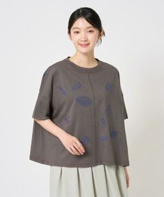 GIANNI LO GIUDICE / ジャンニ・ロ・ジュディチェ カットソー | 【洗える】コットン天竺リーフ刺繍カットソー