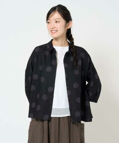 GIANNI LO GIUDICE / ジャンニ・ロ・ジュディチェ シャツ・ブラウス | [洗える]リネンドットブラウス