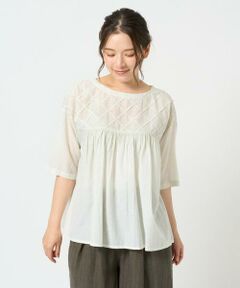 GIANNI LO GIUDICE / ジャンニ・ロ・ジュディチェ シャツ・ブラウス | [洗える]コットンレーヨンボイルプルオーバーブラウス