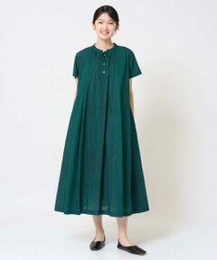 GIANNI LO GIUDICE / ジャンニ・ロ・ジュディチェ ロング・マキシ丈ワンピース | [洗える]コットンストライプギンガムワンピース
