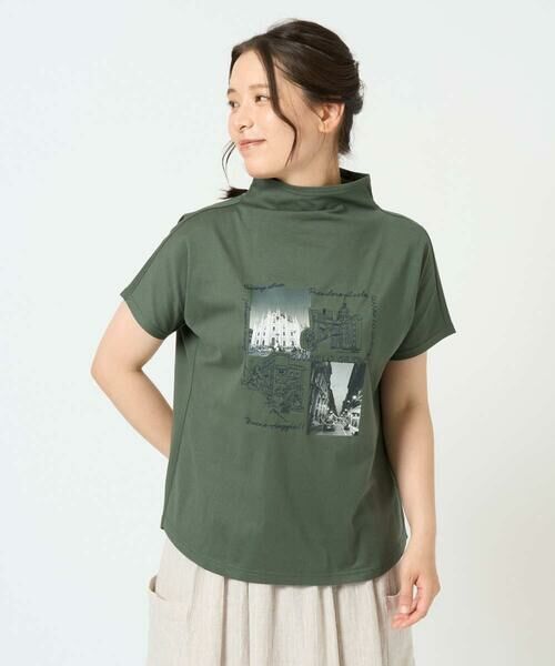 GIANNI LO GIUDICE / ジャンニ・ロ・ジュディチェ カットソー | [洗える]天竺フォトプリントTシャツ（カーキ）