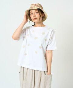 GIANNI LO GIUDICE / ジャンニ・ロ・ジュディチェ カットソー | [洗える]天竺フラワー刺繍カットソー