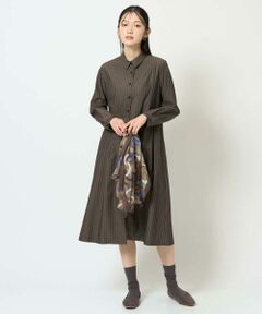 GIANNI LO GIUDICE / ジャンニ・ロ・ジュディチェ ロング・マキシ丈ワンピース | [洗える]レジメンストライプワンピース