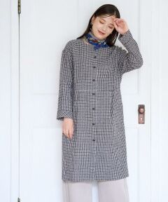 GIANNI LO GIUDICE / ジャンニ・ロ・ジュディチェ ロング・マキシ丈ワンピース | [日本製]コットンウールギンガムチェックシャツワンピース