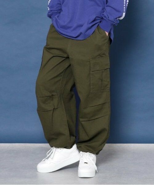 GLAZOS / グラソス その他パンツ | 【大人向けサイズあり】コットンツイル・パラシュートカーゴパンツ（カーキ）