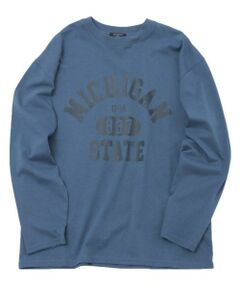 GLAZOS / グラソス Tシャツ | 【大人向けサイズあり】【プチプラ】フロントカレッジロゴ長袖Tシャツ