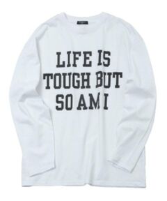 GLAZOS / グラソス Tシャツ | 【大人向けサイズあり】【プチプラ】フロントメッセージロゴ長袖Tシャツ