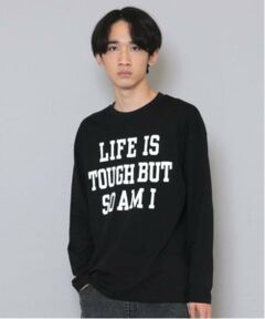 GLAZOS / グラソス Tシャツ | 【大人向けサイズあり】【プチプラ】フロントメッセージロゴ長袖Tシャツ