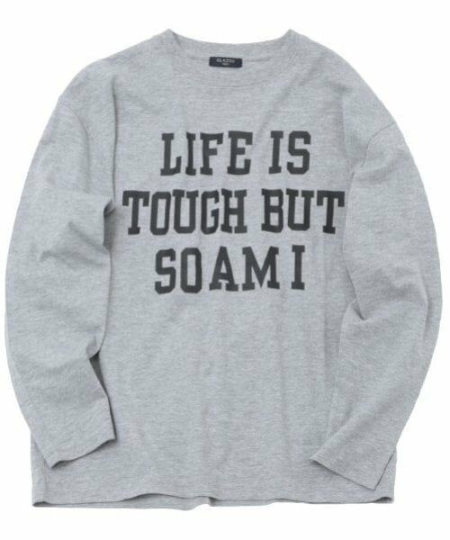 GLAZOS / グラソス Tシャツ | 【大人向けサイズあり】【プチプラ】フロントメッセージロゴ長袖Tシャツ | 詳細12