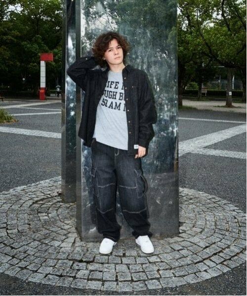 GLAZOS / グラソス Tシャツ | 【大人向けサイズあり】【プチプラ】フロントメッセージロゴ長袖Tシャツ | 詳細3