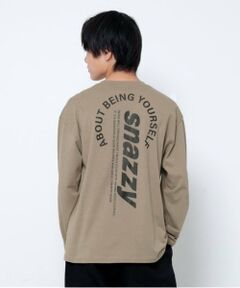 GLAZOS / グラソス Tシャツ | 【大人向けサイズあり】【プチプラ】バック縦ロゴ長袖Tシャツ