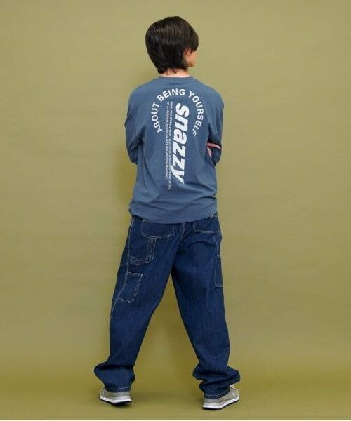 GLAZOS / グラソス Tシャツ | 【大人向けサイズあり】【プチプラ】バック縦ロゴ長袖Tシャツ | 詳細1