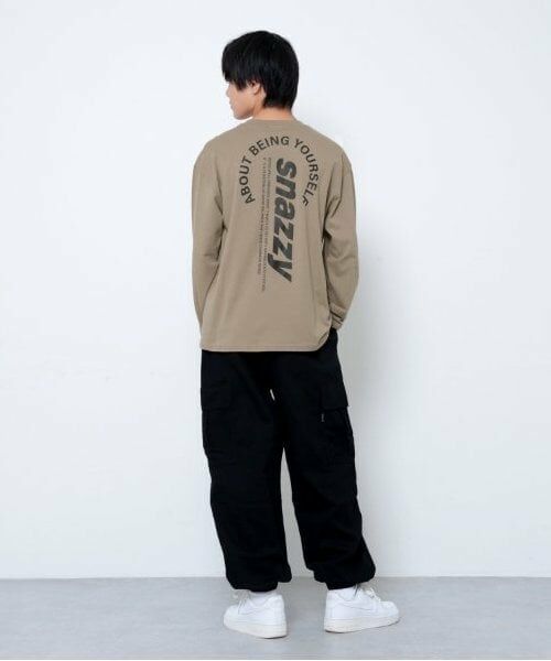 GLAZOS / グラソス Tシャツ | 【大人向けサイズあり】【プチプラ】バック縦ロゴ長袖Tシャツ | 詳細3