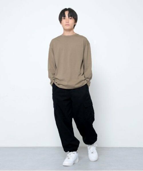 GLAZOS / グラソス Tシャツ | 【大人向けサイズあり】【プチプラ】バック縦ロゴ長袖Tシャツ | 詳細4