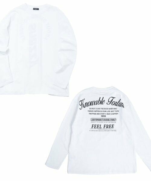 GLAZOS / グラソス Tシャツ | 【大人向けサイズあり】【プチプラ】バックメッセージロゴ長袖Tシャツ | 詳細14