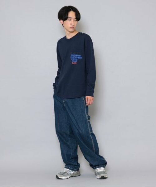 GLAZOS / グラソス Tシャツ | ポケット付きロゴプリント長袖Tシャツ | 詳細4