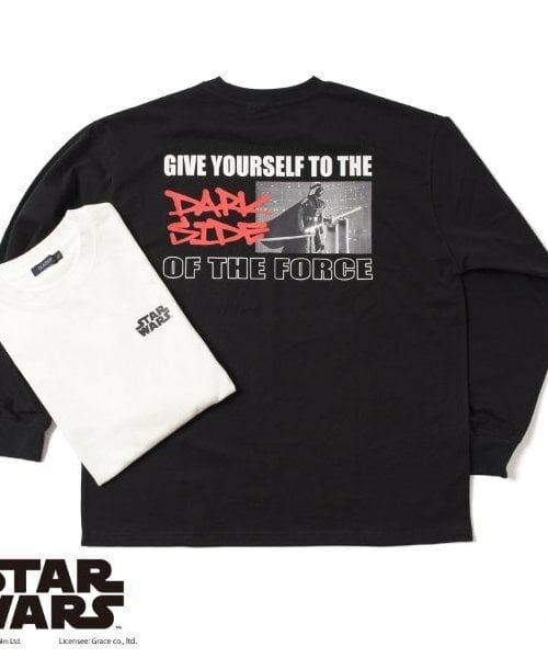GLAZOS / グラソス Tシャツ | 【大人向けサイズあり】【STAR WARS】ダース・ベイダー / バックプリント長袖Tシャツ | 詳細8