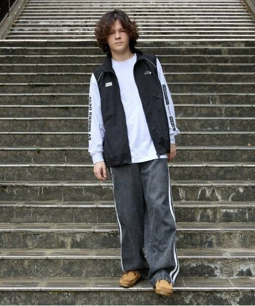 GLAZOS / グラソス ダウンジャケット・ベスト | 【大人向けサイズあり】ロゴジップアップベスト | 詳細1