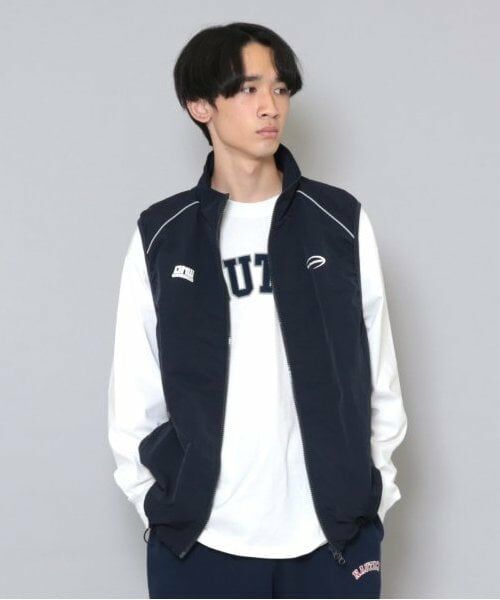 GLAZOS / グラソス ダウンジャケット・ベスト | 【大人向けサイズあり】ロゴジップアップベスト（コン）