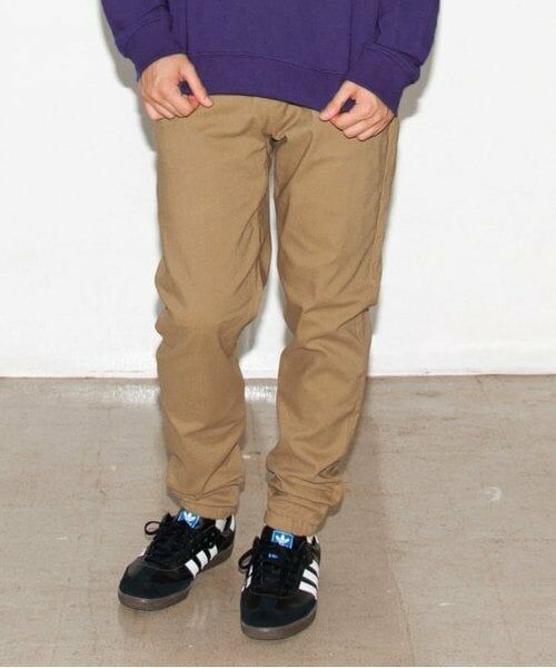 GLAZOS / グラソス その他パンツ | 【大人向けサイズあり】スーパーストレッチ裏起毛ツイル・ジョガーパンツ（ベージュ）