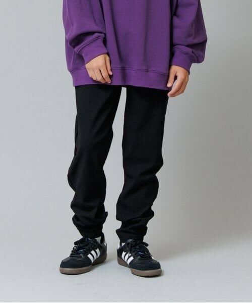 GLAZOS / グラソス その他パンツ | 【大人向けサイズあり】スーパーストレッチ裏起毛ツイル・ジョガーパンツ（クロ）