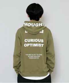 GLAZOS / グラソス パーカー | 【大人向けサイズあり】【毛玉になりにくいしっかり素材】フードプリントプルオーバーパーカー