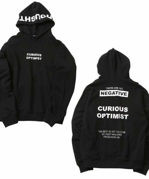 GLAZOS / グラソス パーカー | 【大人向けサイズあり】【毛玉になりにくいしっかり素材】フードプリントプルオーバーパーカー（クロ）