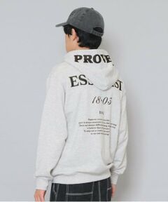 GLAZOS / グラソス パーカー | 【大人向けサイズあり】【毛玉になりにくいしっかり素材】フードプリントジップパーカー