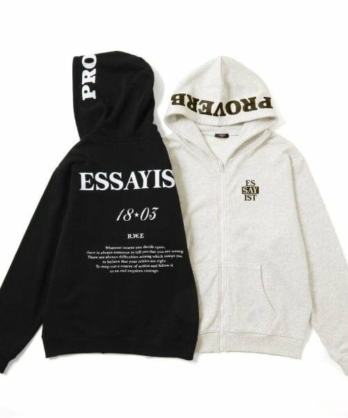 GLAZOS / グラソス パーカー | 【大人向けサイズあり】【毛玉になりにくいしっかり素材】フードプリントジップパーカー | 詳細13