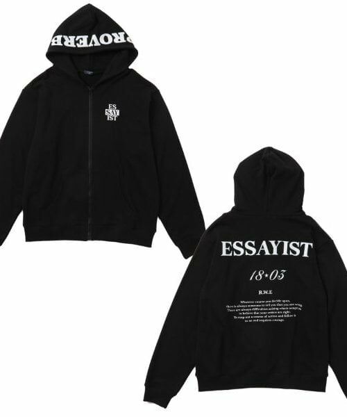 GLAZOS / グラソス パーカー | 【大人向けサイズあり】【毛玉になりにくいしっかり素材】フードプリントジップパーカー | 詳細14