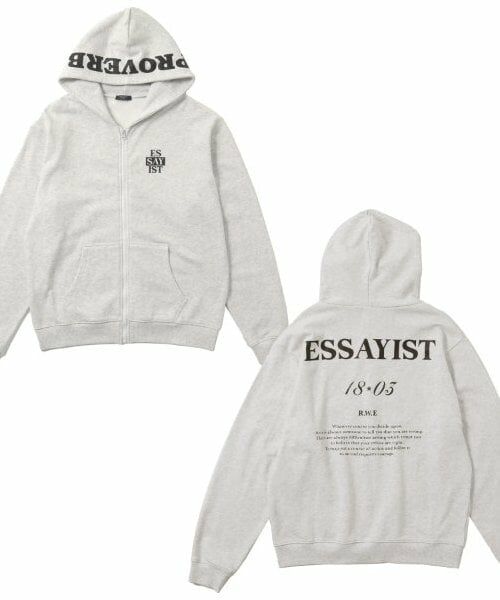 GLAZOS / グラソス パーカー | 【大人向けサイズあり】【毛玉になりにくいしっかり素材】フードプリントジップパーカー | 詳細15