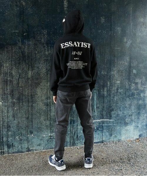 GLAZOS / グラソス パーカー | 【大人向けサイズあり】【毛玉になりにくいしっかり素材】フードプリントジップパーカー | 詳細2