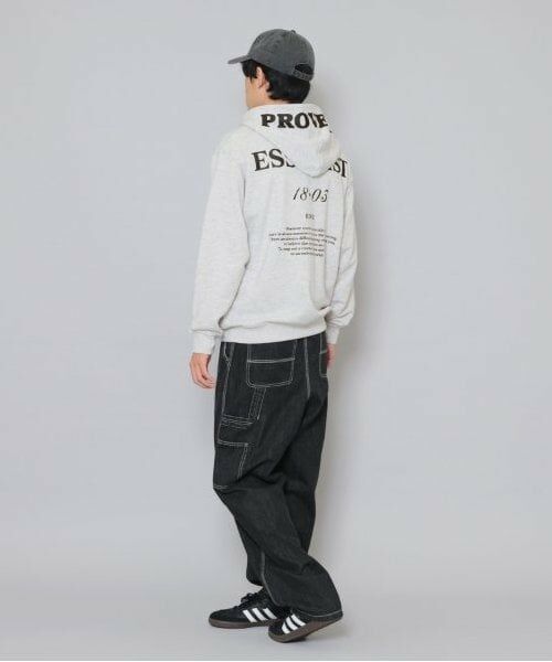 GLAZOS / グラソス パーカー | 【大人向けサイズあり】【毛玉になりにくいしっかり素材】フードプリントジップパーカー | 詳細3