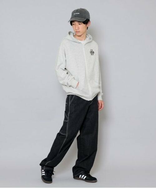 GLAZOS / グラソス パーカー | 【大人向けサイズあり】【毛玉になりにくいしっかり素材】フードプリントジップパーカー | 詳細4