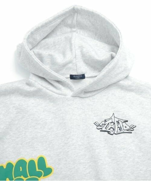 GLAZOS / グラソス パーカー | 【大人向けサイズあり】【毛玉になりにくいしっかり素材】ランダムプリントビッグパーカー | 詳細5