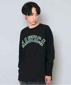 GLAZOS / グラソス Tシャツ | 【大人向けサイズあり】【NAUTICA】フロントロゴアップリケ刺繍長袖Tシャツ