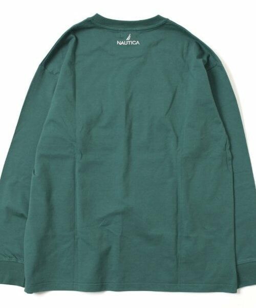 GLAZOS / グラソス Tシャツ | 【大人向けサイズあり】【NAUTICA】フロントロゴアップリケ刺繍長袖Tシャツ | 詳細12