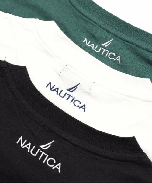 GLAZOS / グラソス Tシャツ | 【大人向けサイズあり】【NAUTICA】フロントロゴアップリケ刺繍長袖Tシャツ | 詳細14