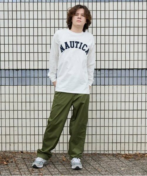 GLAZOS / グラソス Tシャツ | 【大人向けサイズあり】【NAUTICA】フロントロゴアップリケ刺繍長袖Tシャツ | 詳細2