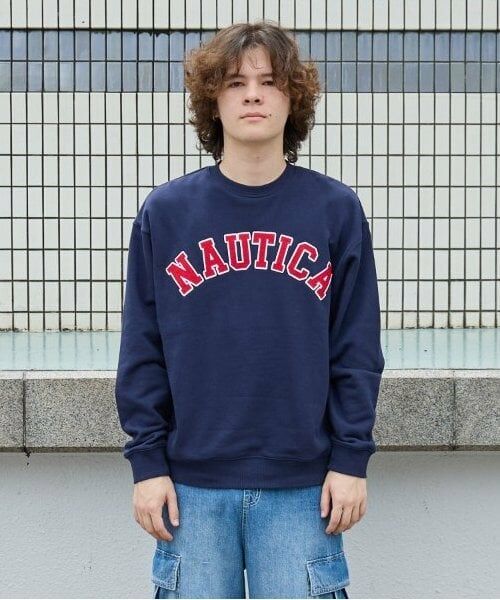 GLAZOS / グラソス スウェット | 【大人向けサイズあり】【NAUTICA】フロントロゴアップリケトレーナー（コン）