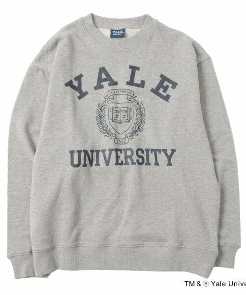GLAZOS / グラソス スウェット | 【YALE】フロントエンブレムロゴプリントトレーナー（グレー）