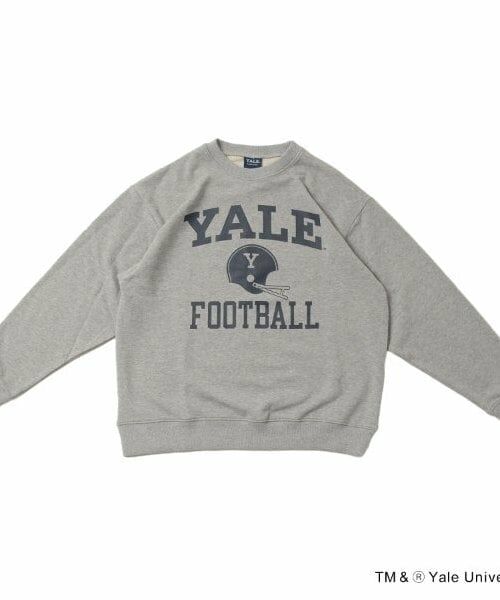 GLAZOS / グラソス スウェット | 【大人向けサイズあり】【YALE】フロントフットボールロゴプリントトレーナー（グレー）
