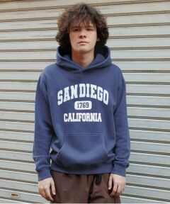 GLAZOS / グラソス パーカー | 【大人向けサイズあり】【あったか】裏起毛・カレッジロゴピグメント加工パーカー