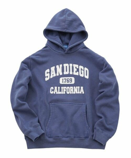 GLAZOS / グラソス パーカー | 【大人向けサイズあり】【あったか】裏起毛・カレッジロゴピグメント加工パーカー | 詳細15