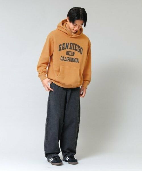 GLAZOS / グラソス パーカー | 【大人向けサイズあり】【あったか】裏起毛・カレッジロゴピグメント加工パーカー | 詳細4