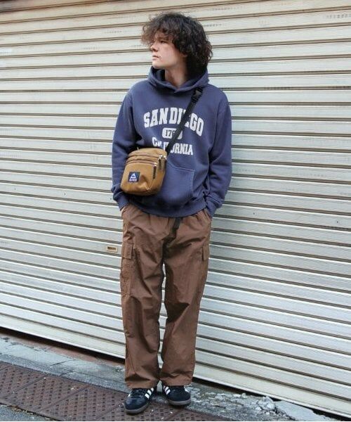 GLAZOS / グラソス パーカー | 【大人向けサイズあり】【あったか】裏起毛・カレッジロゴピグメント加工パーカー | 詳細6